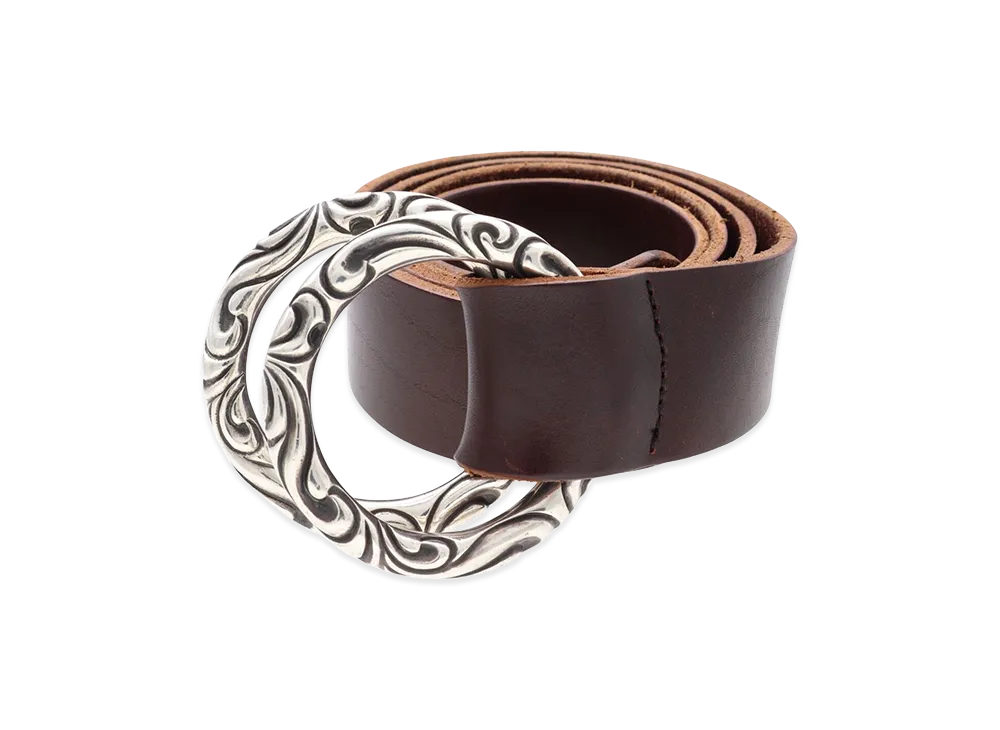 Chrome Hearts Double Scroll Ring Belt "Brown"