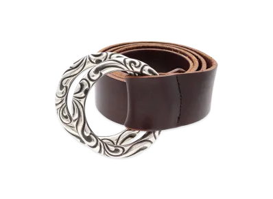 Chrome Hearts Double Scroll Ring Belt "Brown"