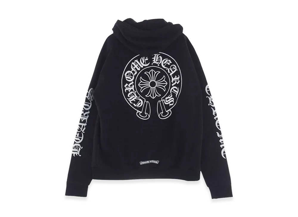 Chrome Hearts Vertical Horseshoe Print Hoodie "Black"