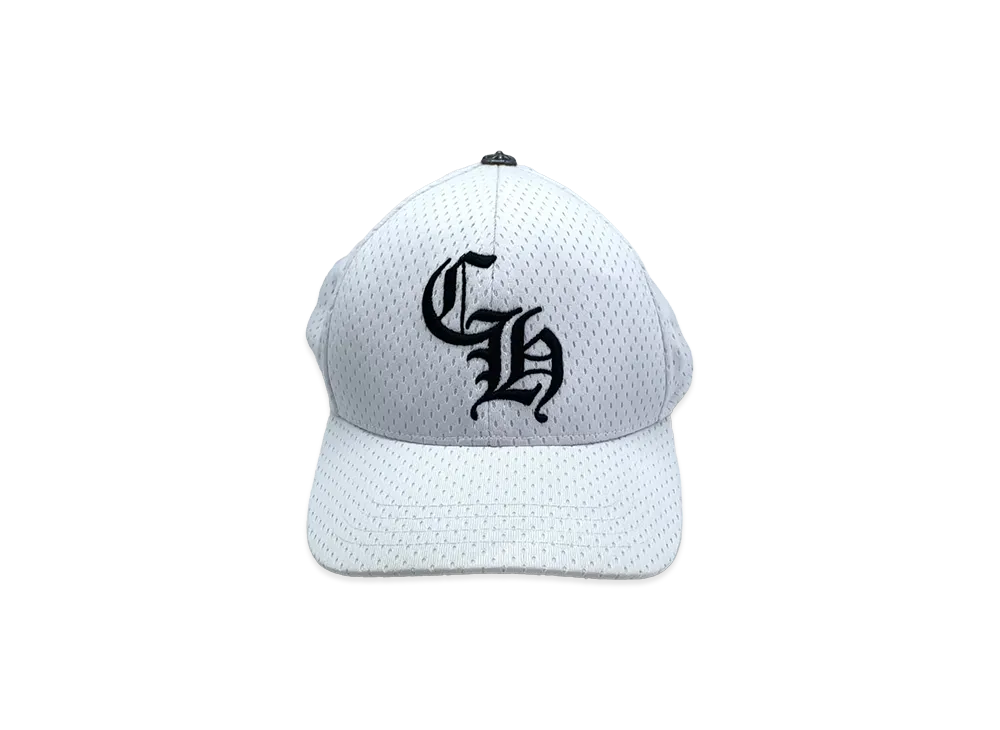 Chrome Hearts 6 Panel CH Baseball Mesh Cap "White"