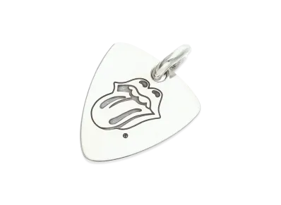 Chrome Hearts Guitar Pick Charm Lip & Tongue "Silver"