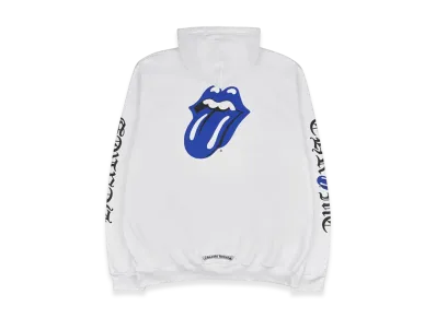 Chrome Hearts x Rolling Stones Pullover Hoodie "White/Blue"