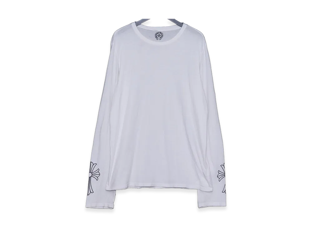 Chrome Hearts Old Cross Print Long-Sleeved T-Shirt "White"