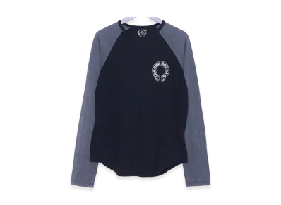 Chrome Hearts Old Scroll Logo Raglan L/S T-Shirt "Black/Gray"