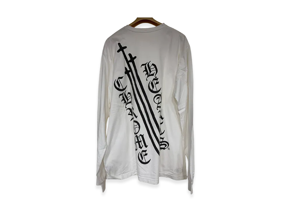 Chrome Hearts Triple Sword Logo L/S T-Shirt "White"
