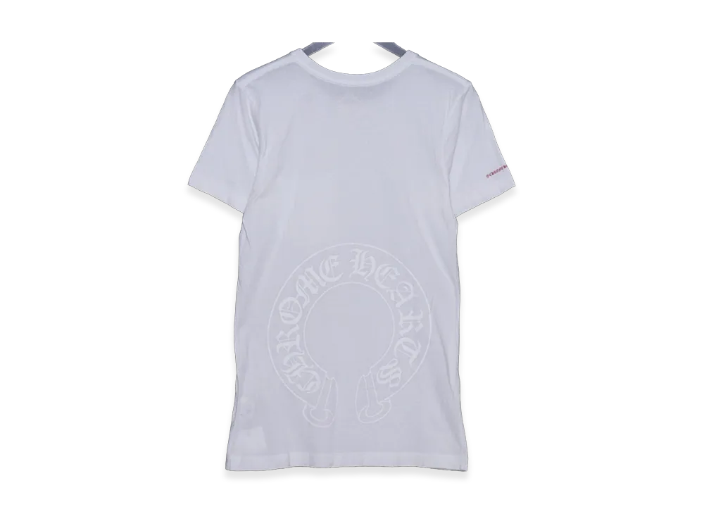 Chrome Hearts Horseshoe Scroll Label Pocket T-Shirt "White"