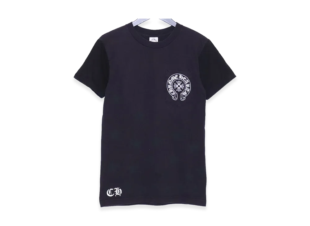 Chrome Hearts Old Star Scroll Label Horseshoe Pocket T-Shirt "Black"