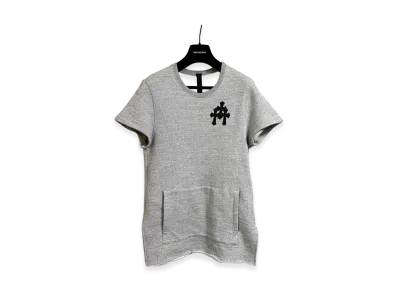 Chrome Hearts Leather Cross Patch Pocket T-Shirt "Gray"