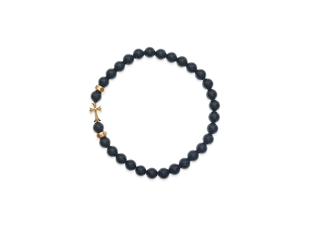 Chrome Hearts 22K 81 Beads Bracelet 4mm "Gold/Black"