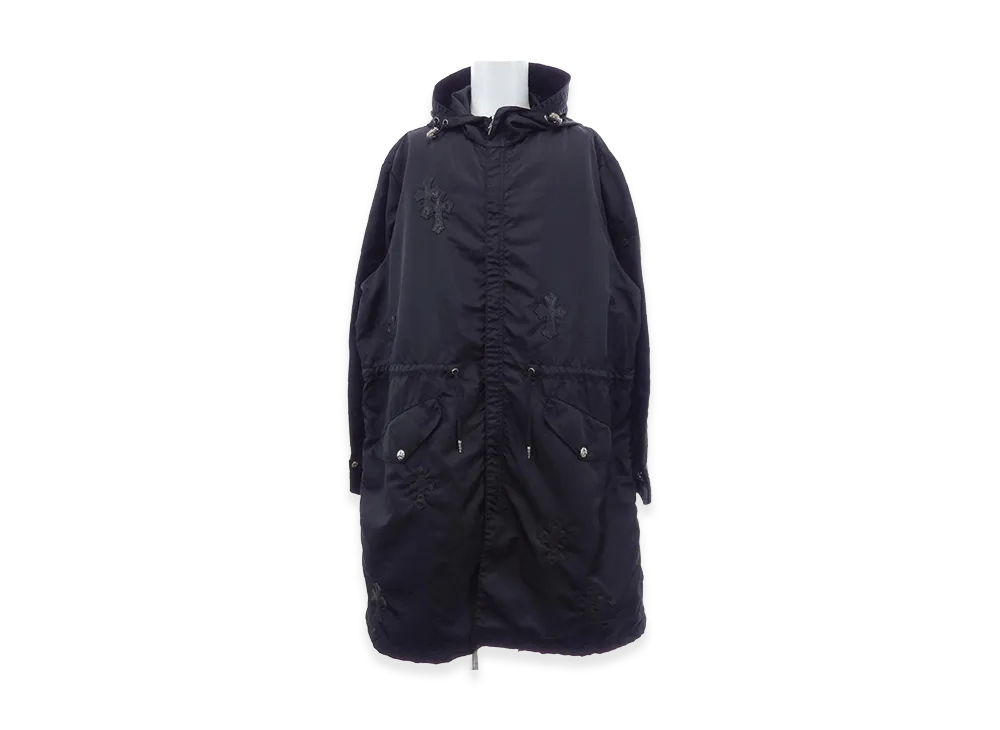 Chrome Hearts Puddles Cemetery Cross Coat "Black"