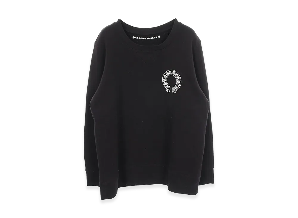 Chrome Hearts Horseshoe Floral Cross Crewneck Sweatshirt "Black"