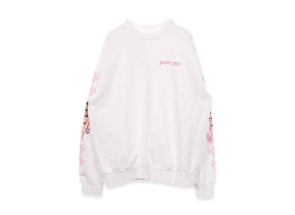 Chrome Hearts x DEADLY DOLL Crewneck Sweatshirt "White"