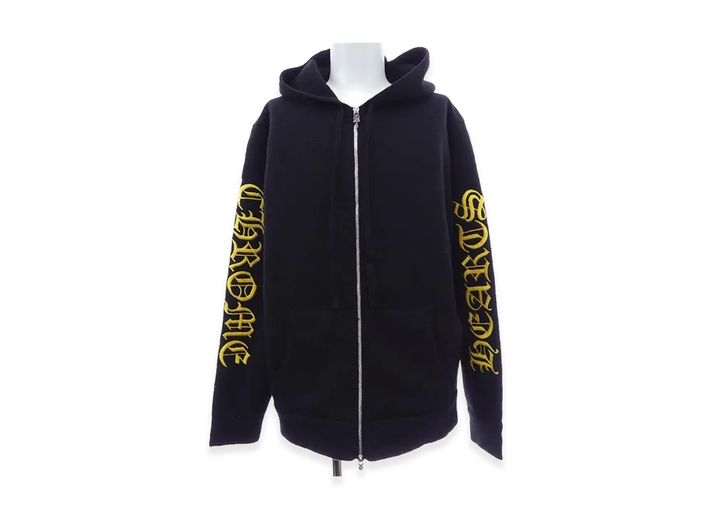 Chrome Hearts Cashmere Zip-Up Hoodie "Black"