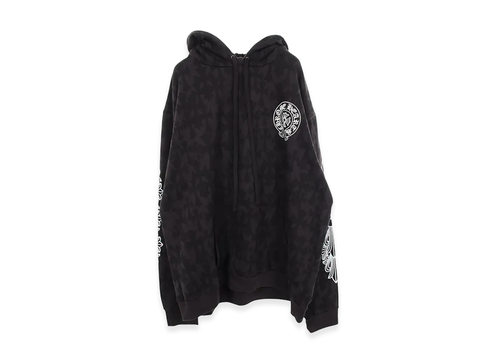 Chrome Hearts Cemetery Cross All Over Print Hoodie "Black"