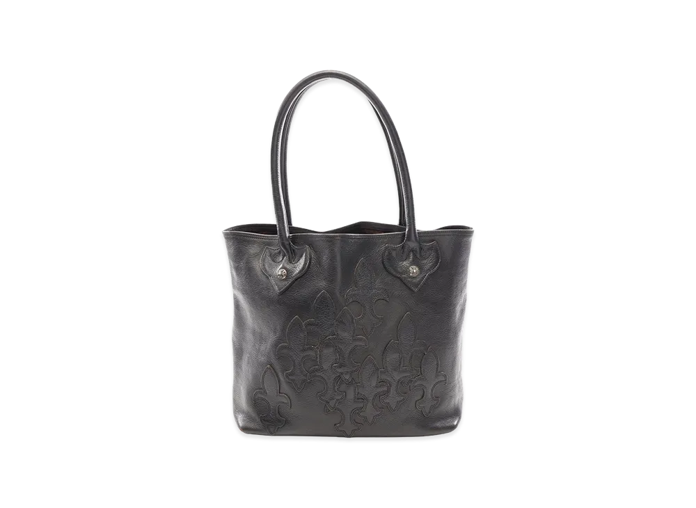 Chrome Hearts FS Tote Cross Ball Fleur Knee Patch Bag "Black"