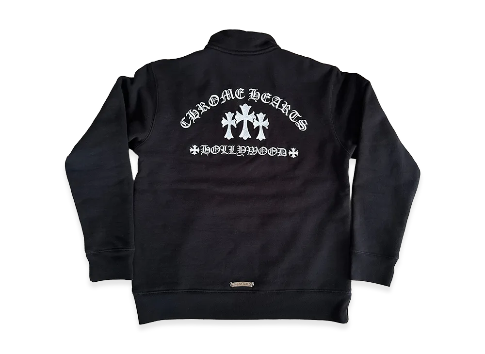 Chrome Hearts Y Not King Taco 3 Cemetery Cross Half Zip Sweatshirt "Black"