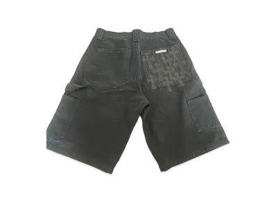 Chrome Hearts Cemetery Cross Patch Double Knee Shorts "Black"