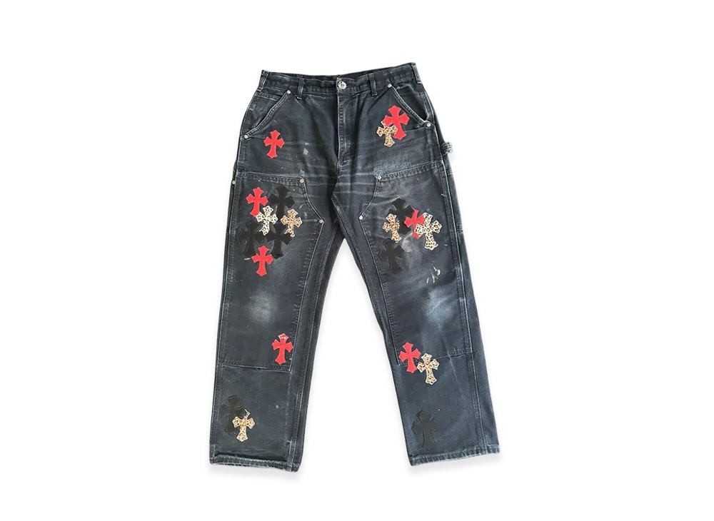 Chrome Hearts x Carhartt Multi Cross Patch Denim Pants "Black"