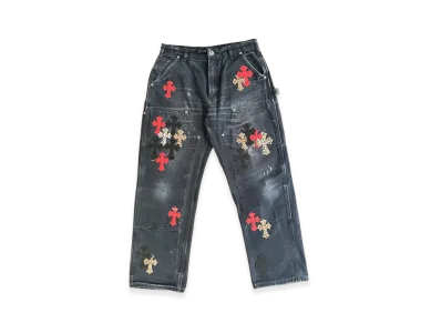 Chrome Hearts x Carhartt Multi Cross Patch Denim Pants "Black"