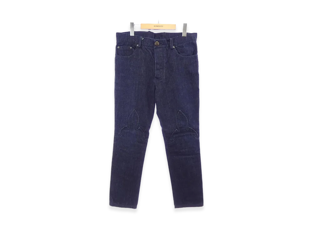 Chrome Hearts Flare Knee Jeans "Navy"