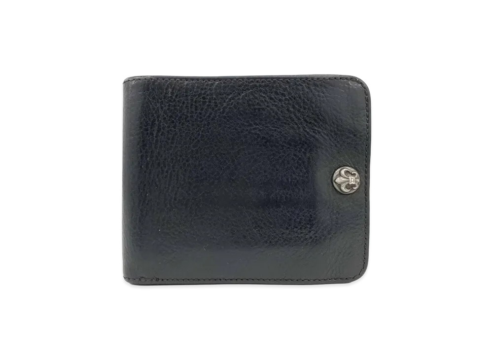 Chrome Hearts 1 Snap Wallet BS Fleur Button "Black"