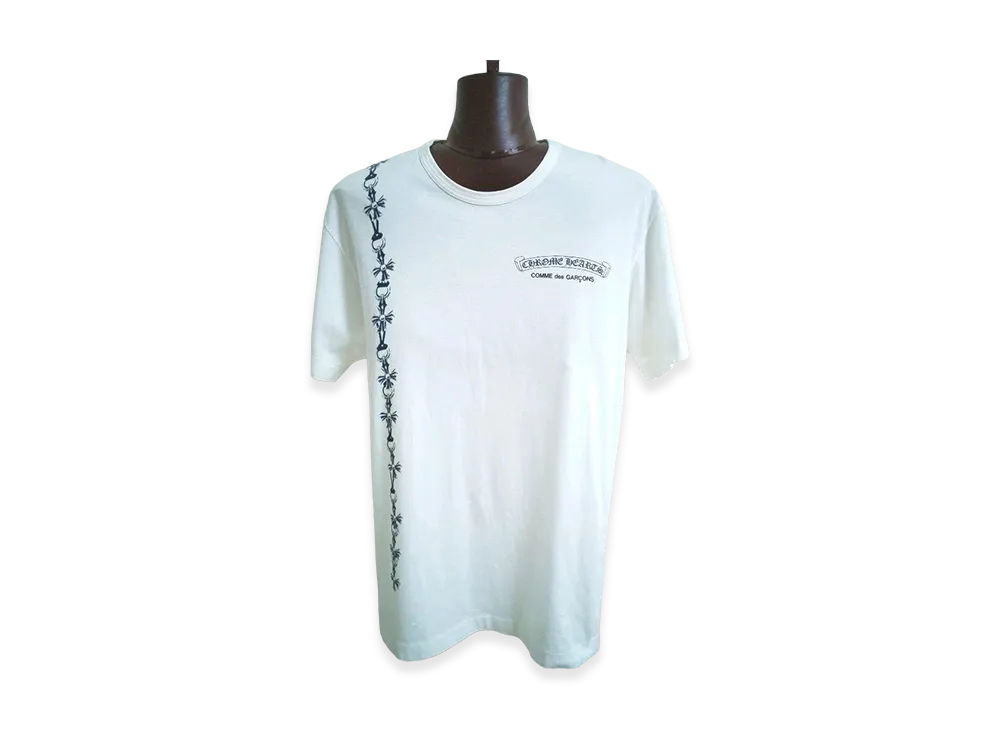 Chrome Hearts x COMME des GARCONS CH Cross Chain T-Shirt "White"