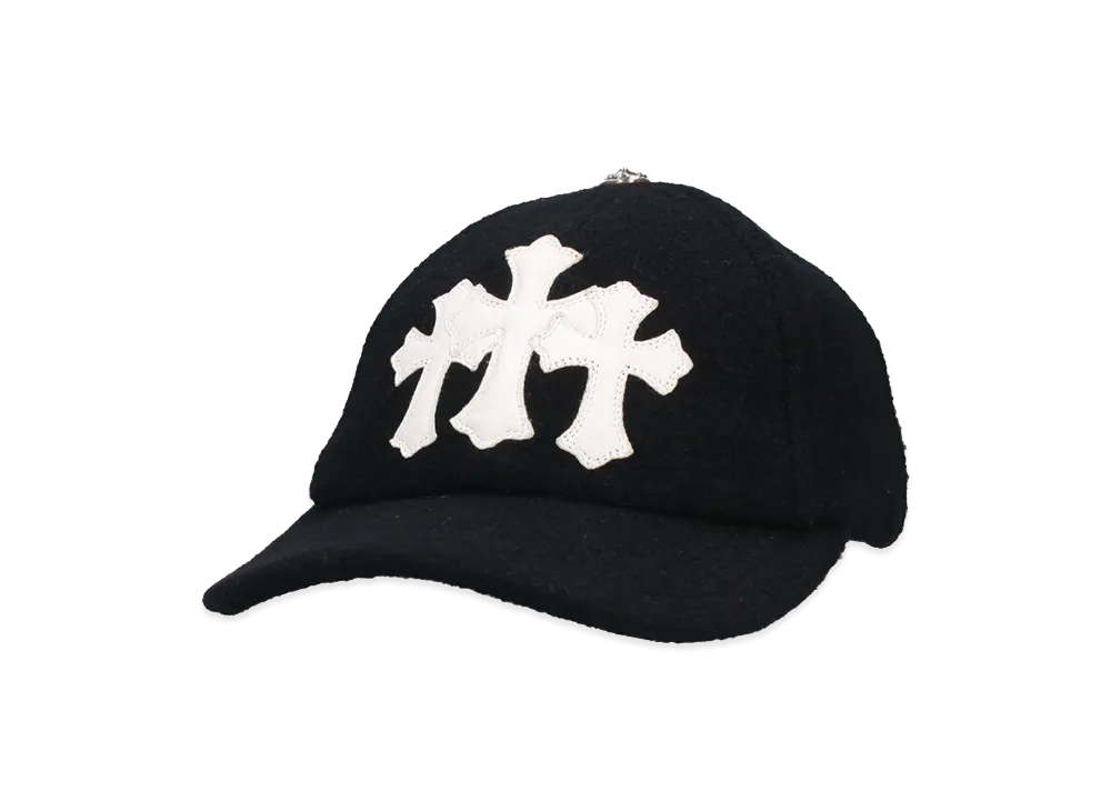 Chrome Hearts Cemetery Cross Baseball Wool Cap "Black/White"
