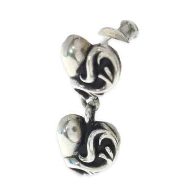 Chrome Hearts Heart Drop Earrings "Silver"
