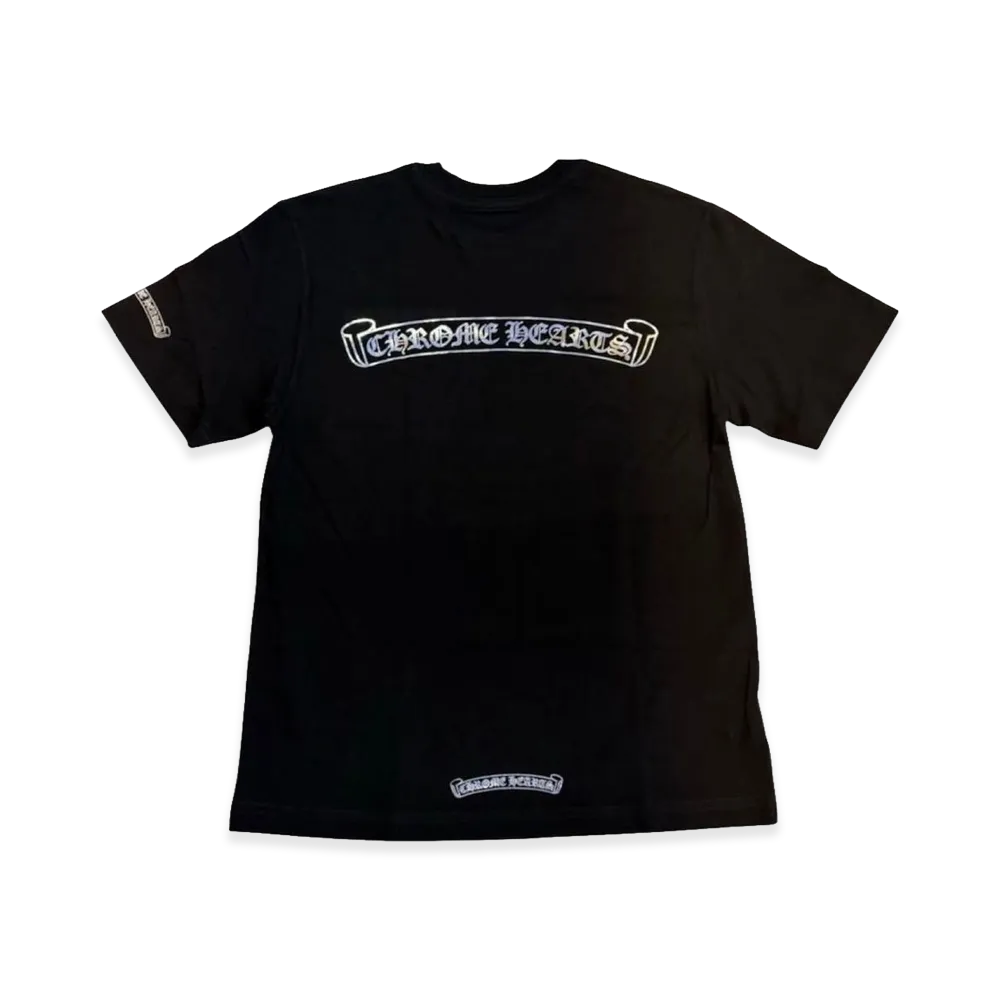 Chrome Hearts Scroll Label Metallic Foil Print T-Shirt "Black"