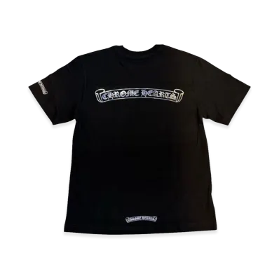 Chrome Hearts Scroll Label Metallic Foil Print T-Shirt "Black"