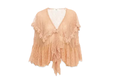 Chloe Fluid Top In Silk Lace "Cheek"