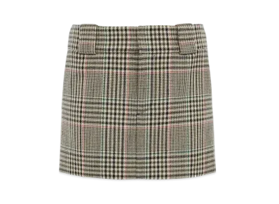 Chloe Tailored Mini Skirt In Prince Of Wales Wool "Multicolour"