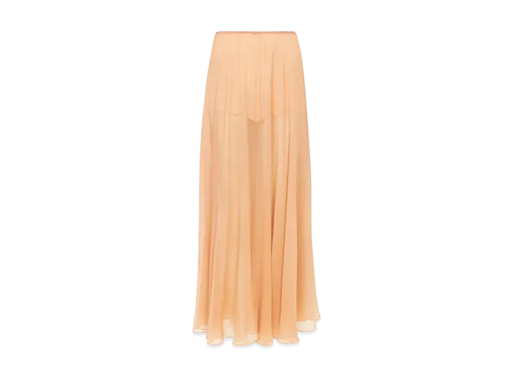 chloe　シルクスカート シルクモスリン製フルイドマキシスカート ブラック - Chloé