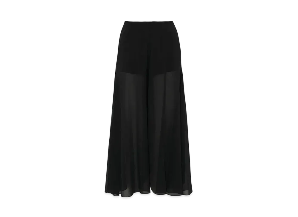 Chloe Fluid Pants In Silk Georgette "Black"