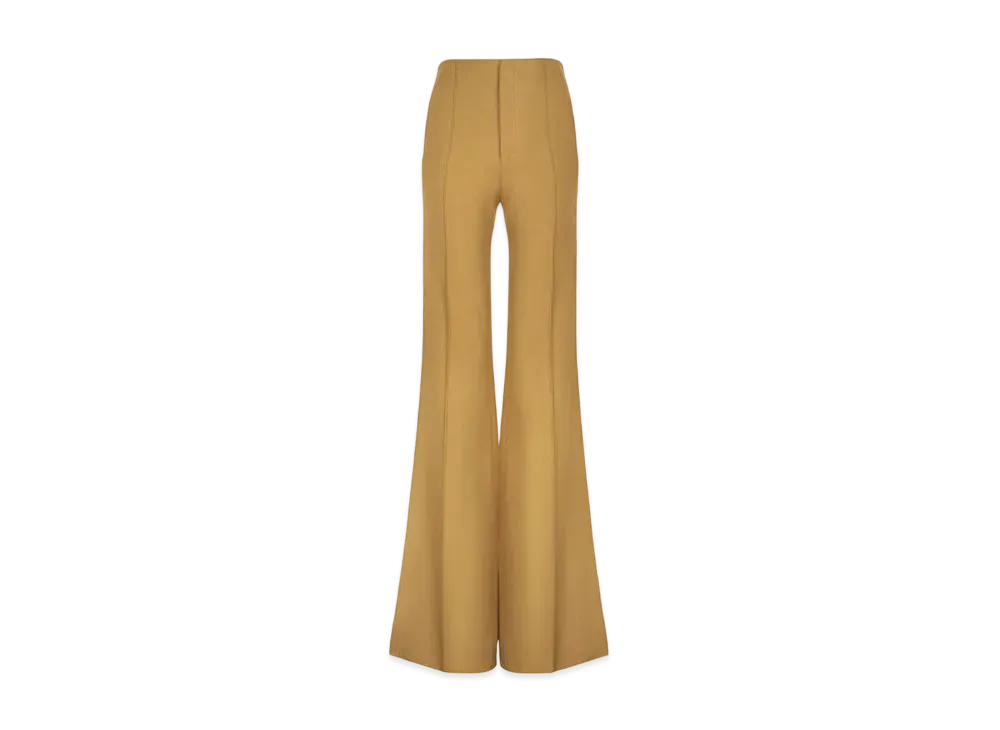 Chloe Flare Pants In Cotton Drill "Harvest Gold"