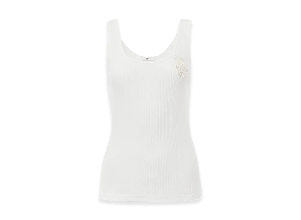 Chloe Women's Cotton Tank Top "White"