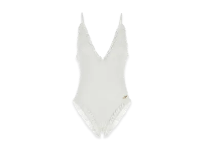 Chloe Women's Stretch Nylon Swimsuit "White"