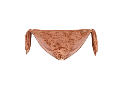 Chloe Women's Peach Stretch Velvet Bikini Slip "Orange"