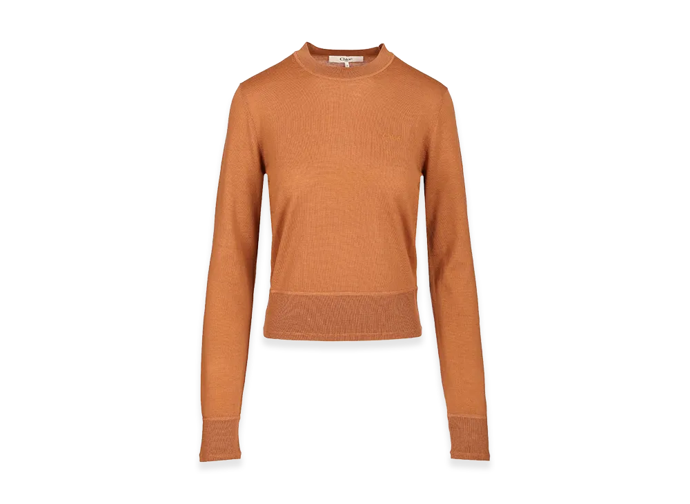 Chloe Women's Wool Sweater "Brown"