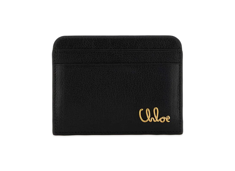 Chloe Women's Leather Card Holder "Black"