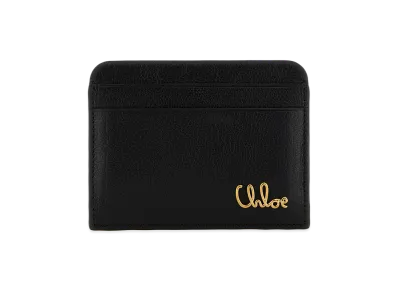 Chloe Women's Leather Card Holder "Black"