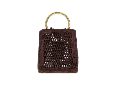 Chloe Women's Raffia Summer Banana Handbag "Purple"