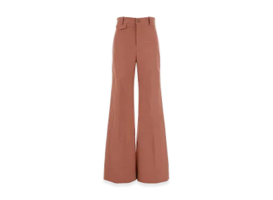 Chloe Women's Dark Cotton Flared Leg Pant "Pink"