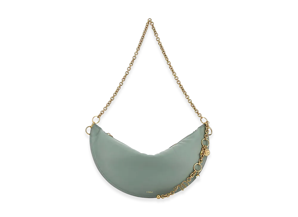 Chloe Women's Sea Nappa Leather Icons Shoulder Bag "Sage Green"