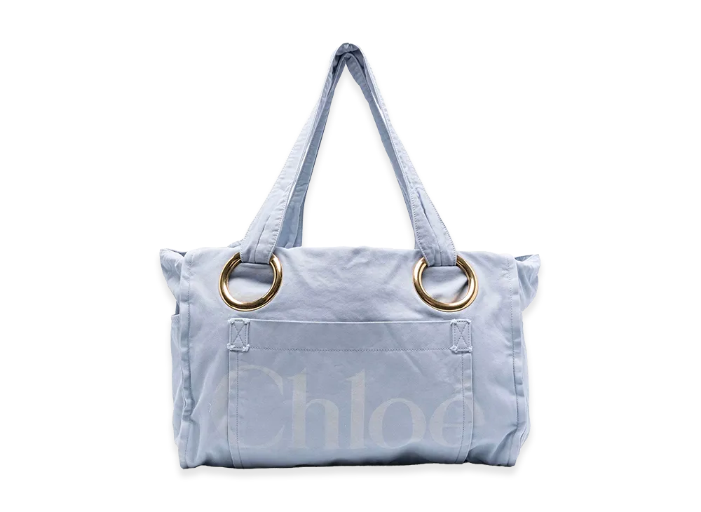 Chloe Women's Canvas Shopping Bag "Light Blue"