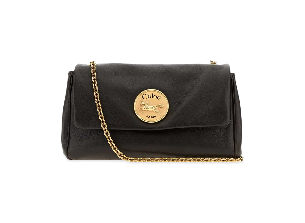 Chloe Women's Leather Medium Heritage Shoulder Bag "Black"