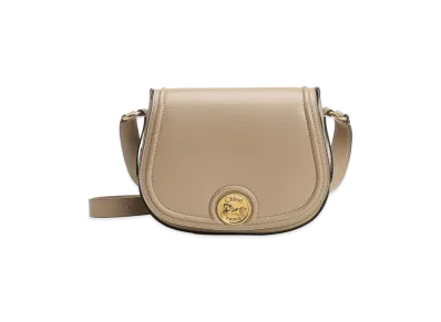 Chloe Women's Leather Horse Medal Crossbody Bag "Beige"