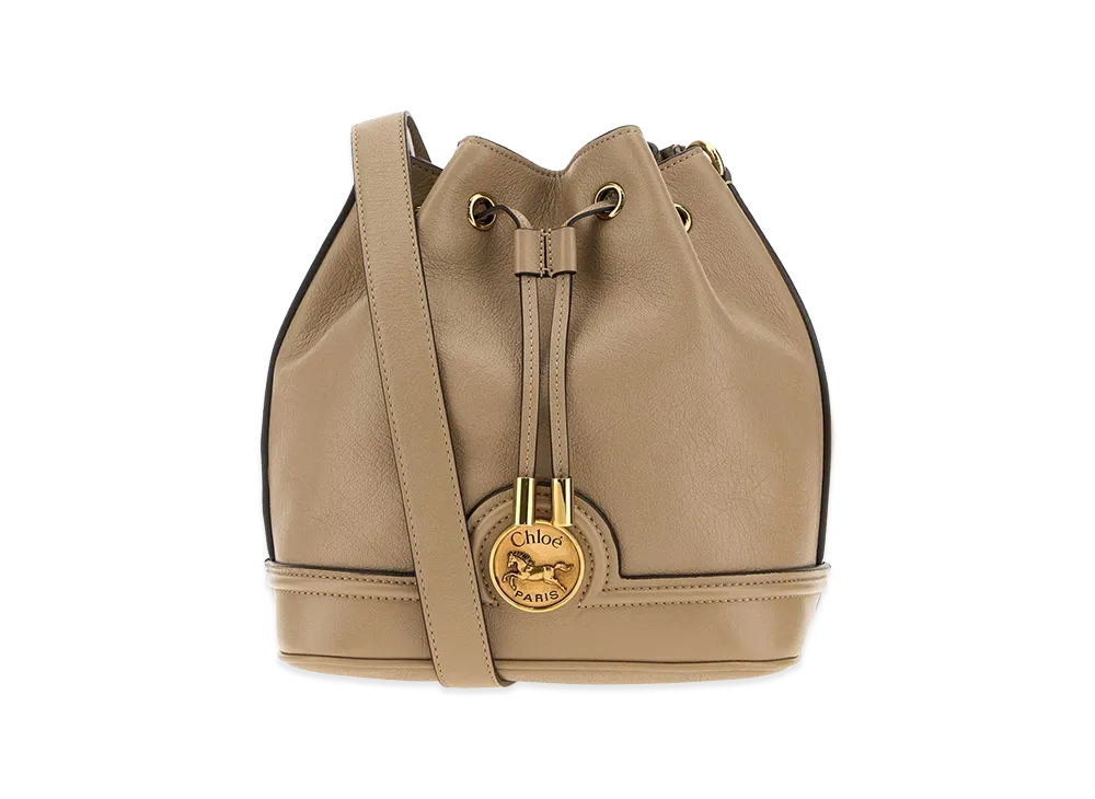 Chloe Women's Leather Bucket Bag "Beige"