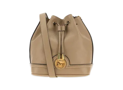 Chloe Women's Leather Bucket Bag "Beige"