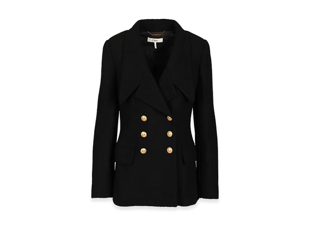 Chloe Women's Double-Breasted Tailored Jacket "Black"